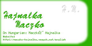 hajnalka maczko business card